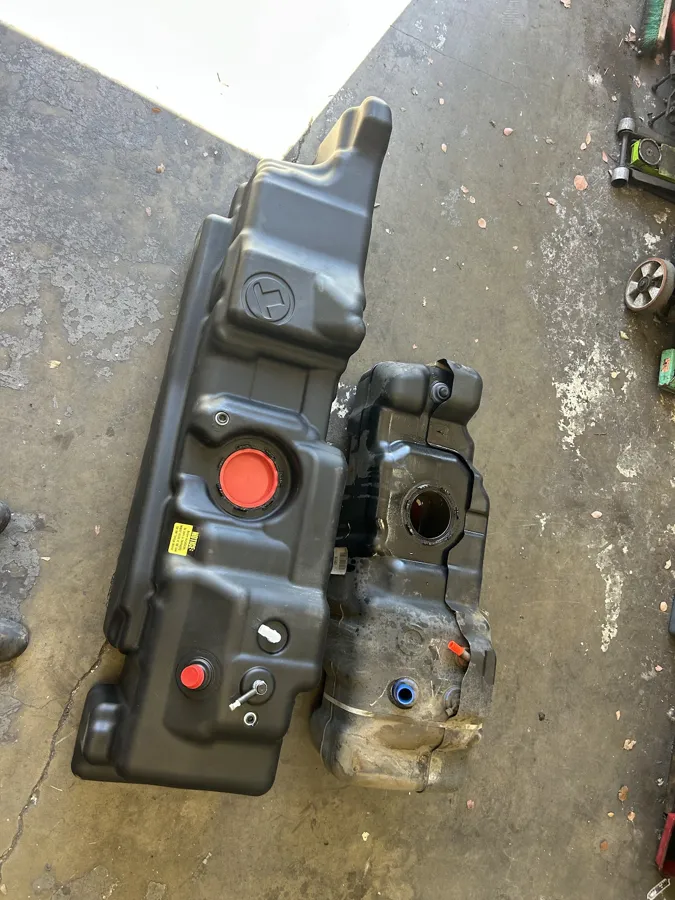 Fuel tank out of a Ford truck at Too-Big Performance in Rocklin, CA